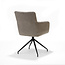 RV Design Draaibare eetkamerstoel Joey met armleuningen en pocketvering – Aragon Beige