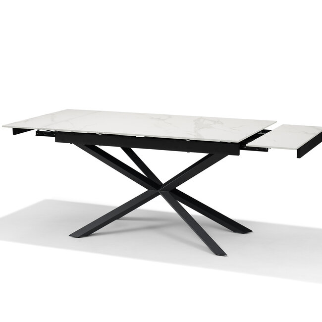 RV Design Reno uitschuifbare eettafel 136-196 cm Wit