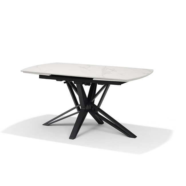 RV Design VEGAS uitschuifbare eettafel 160-240 cm Wit Marmer