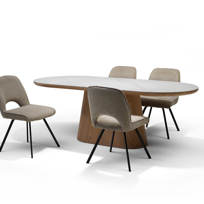 RV Design DELOS ovale eettafel 220 cm Travertin