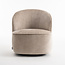 RV Design Luxe draaifauteuil Sammy – Loris stof Beige met 360° draaifunctie en pocketvering