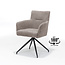 RV Design Draaibare eetkamerstoel Joey met armleuningen en pocketvering – Retro Bliss taupe