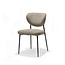 RV Design Eetkamerstoel Lucas – Aragon stof beige met zwart metalen onderstel
