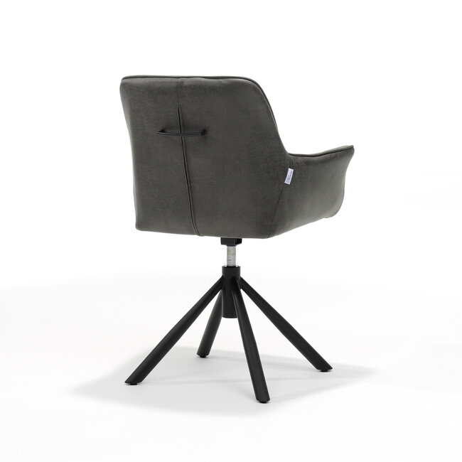 RV Design Draaibare armstoel Rapid 360° met gasveer – Bull microleder  Graphite