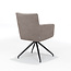 RV Design Draaibare eetkamerstoel Joey met armleuningen en pocketvering – Retro Bliss taupe