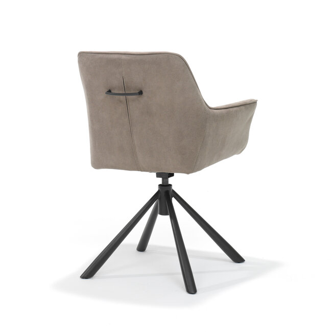 RV Design Draaibare armstoel Rapid 360° met gasveer – Bull microleder liver