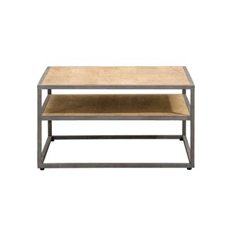 RV Design Hoektafel Lagoon – mangohout naturel met stalen frame