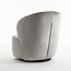RV Design Luxe draaifauteuil Sammy – Loris stof grijs met 360° draaifunctie en pocketvering