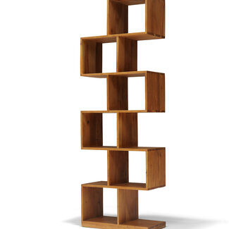 RV Design Zig-Zag wandmeubel 60  – mangohout naturel open vakken