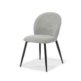 RV Design Eetkamerstoel Cuba zonder armleuningen – Aragon stof Grijs