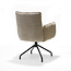 RV Design Draaibare eetkamerstoel Nova met armleuningen en pocketvering – Cremona Beige