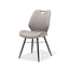 RV Design Eetkamerstoel Quattro soft stof Pebble – zwart metalen frame