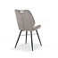 RV Design Eetkamerstoel Quattro soft stof Pebble – zwart metalen frame