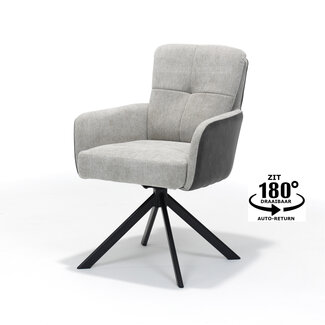 - Draaibare armstoel Fred 180° met auto-return – Ecru Cowboy