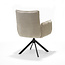 RV Design Nova armstoel Stof Cremona #02 Ecru - 360 Draaibaar frame zwart A360