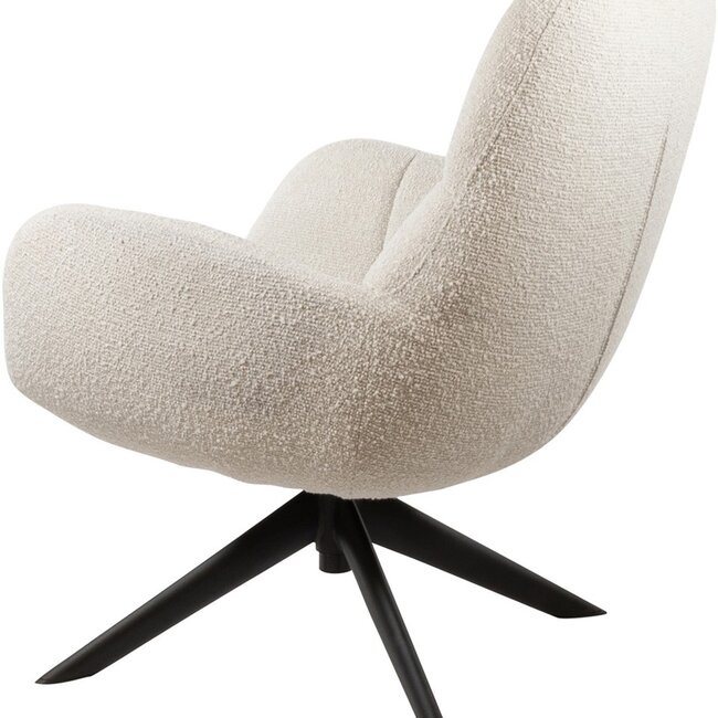 Brooz Luxe draaifauteuil Elvis – Pearl Monet stof met armleuningen en 360° draaifunctie