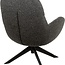 Brooz Luxe draaifauteuil Elvis – antraciet Monet stof met armleuningen en 360° draaifunctie