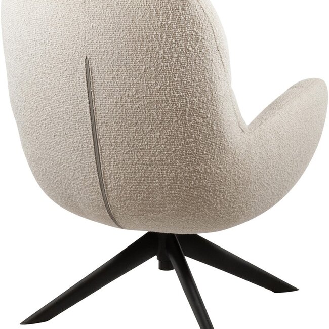 Brooz Luxe draaifauteuil Elvis – Pearl Monet stof met armleuningen en 360° draaifunctie