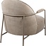 Brooz Moderne fauteuil Elton – ribstof sand met metalen frame