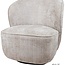 Brooz Moderne draaifauteuil Avi – Cremona stof taupe met 360° draaifunctie