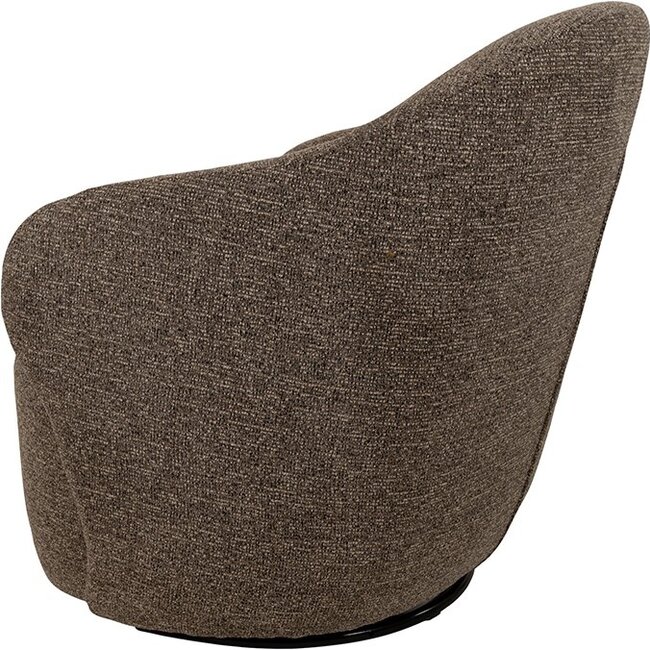 Brooz Moderne draaifauteuil Jimi – Present stof Brown met 360° draaifunctie