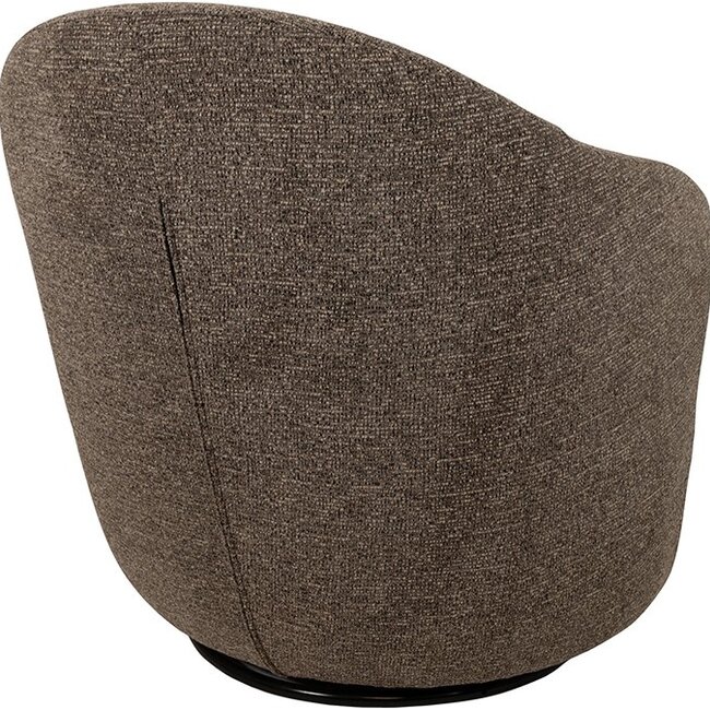 Brooz Moderne draaifauteuil Jimi – Present stof Brown met 360° draaifunctie