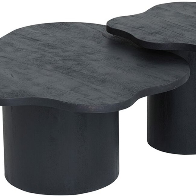 Brooz Fiore bijzettafel 65 cm Mango Zwart