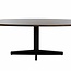 Brooz Eetkamertafel 220 cm – Deens ovaal met zwarte poot | Mango Brown Walnut