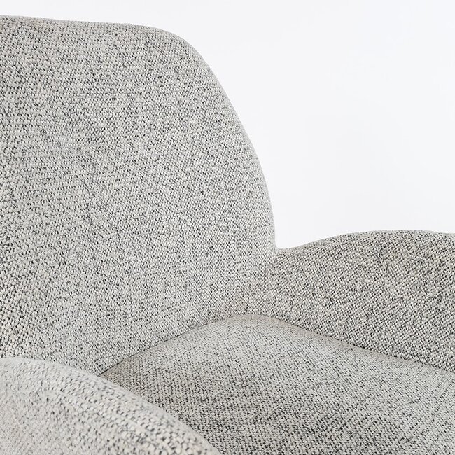 Brooz Charles armstoel – 360° draaibaar met zwarte draaipoot | Milan Salt 'n Pepper 105