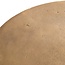 Brooz Monocle laptoptafel Ø35 cm – Brass Antique met zwart metalen frame