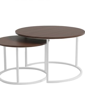 Brooz Barbados salontafel rond – set van 2