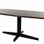 Brooz Eetkamertafel 160 cm – Deens ovaal met zwarte poot | Mango Brown Walnut