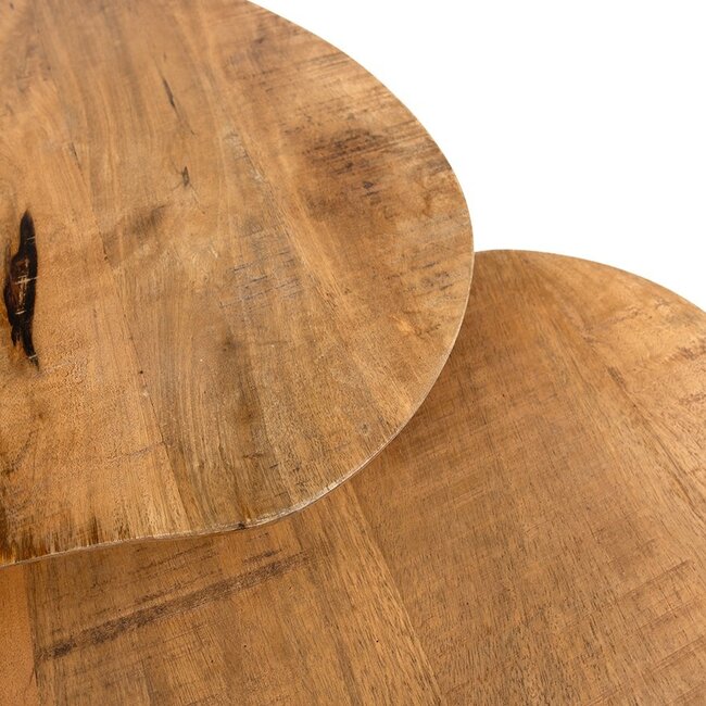 Brooz Erfurt salontafel set van 2 – organisch mangohout Smooth Natural