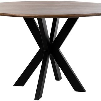 MySons Eetkamertafel Ø150, Mango Brown Walnut