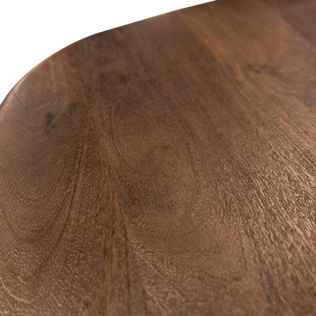 MySons Eetkamertafel 240, langwerpig met ronde hoeken, Mango Espresso Brown