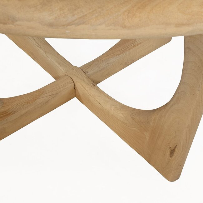 MySons Eetkamertafel Ø130, Acacia Groovy Natural