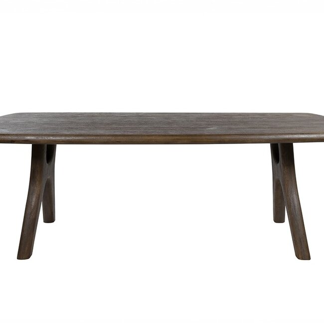 MySons Eetkamertafel 220, langwerpig met ronde hoeken, Mango Espresso Brown