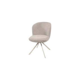 Brooz Kate eetkamerstoel set van 2 – 360° draaibaar met off-white onderstel | Present Sand