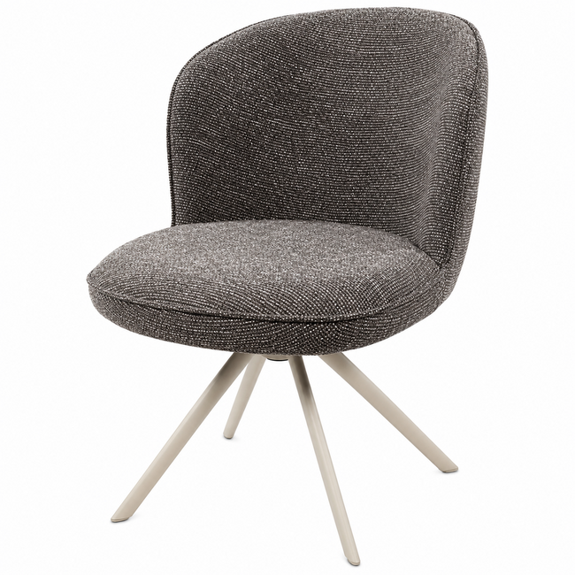 Brooz Kate eetkamerstoel set van 2 – 360° draaibaar met off-white onderstel | Present Dark Brown