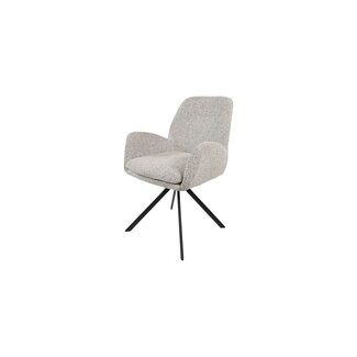 Brooz Charles armstoel – 360° draaibaar met zwarte draaipoot | Milan Salt 'n Pepper 105