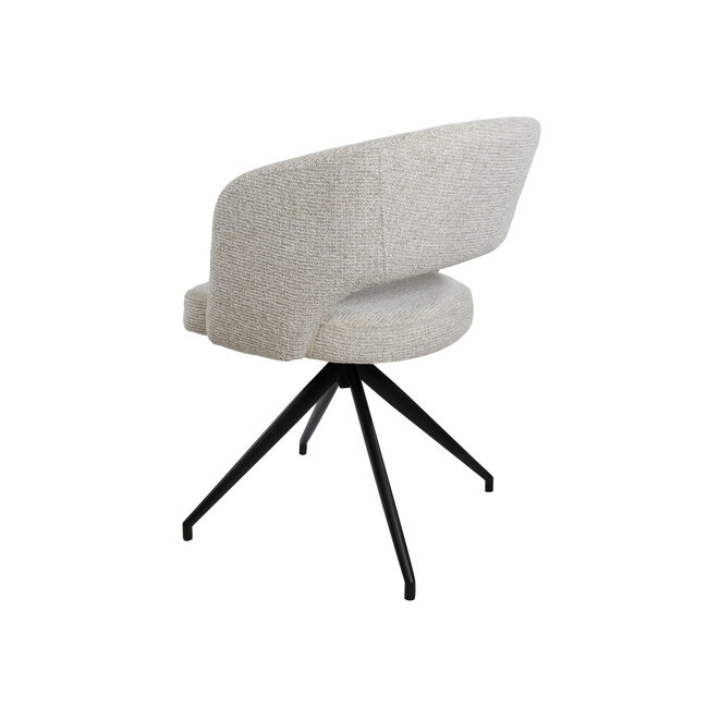 MySons Claus armstoel - draaipoot 360 - Milan - Cream 103 (set of 2)