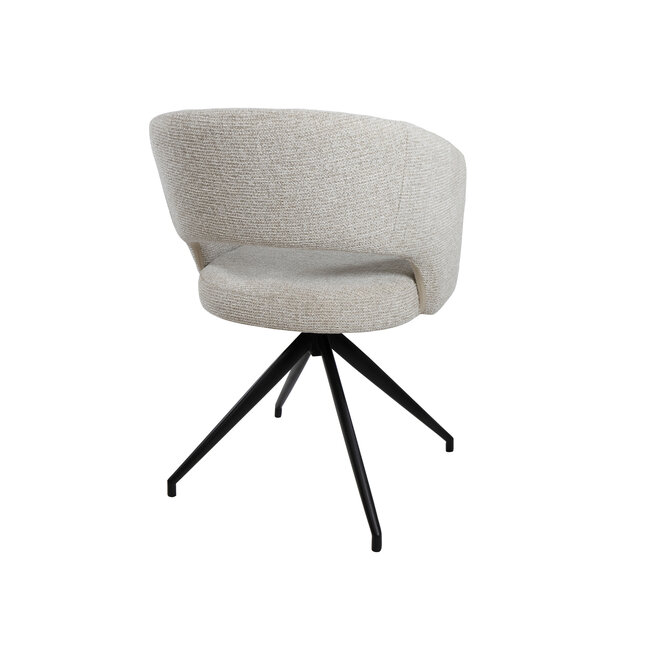 MySons Claus armstoel - draaipoot 360 - Milan - Cream 103 (set of 2)