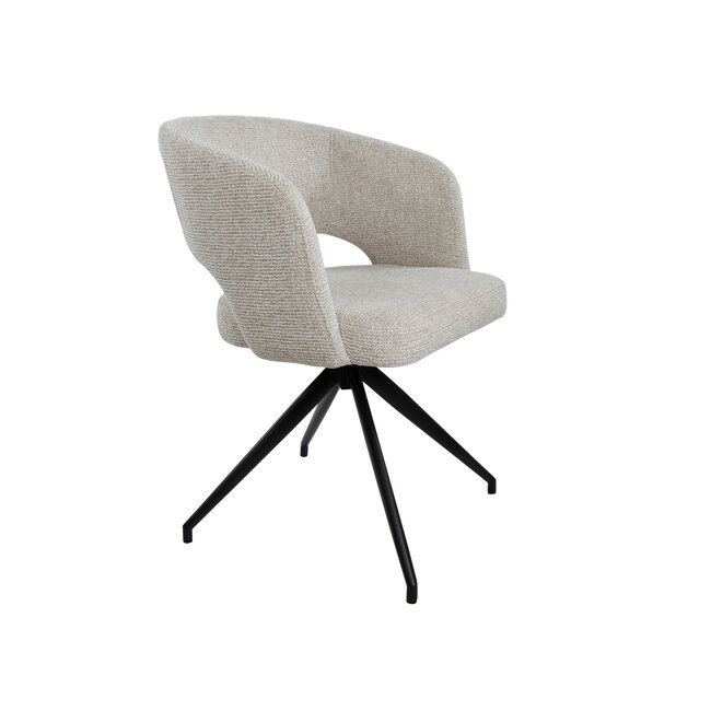 MySons Claus armstoel - draaipoot 360 - Milan - Cream 103 (set of 2)