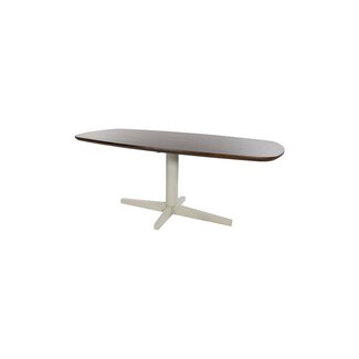 Brooz Eetkamertafel 160 cm – Deens ovaal met beige poot | Mango Brown Walnut