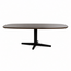 Brooz Eetkamertafel 220 cm – Deens ovaal met zwarte poot | Mango Brown Walnut