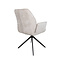 Brooz Riva Eetkamerstoel Vibe Beige 08 – Draaibare Armstoel met Zwarte Spinpoot (Set van 2)