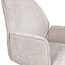 Brooz Riva Eetkamerstoel Vibe Beige 08 – Draaibare Armstoel met Zwarte Spinpoot (Set van 2)