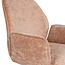 Brooz Riva Eetkamerstoel Vibe Salmon 52 – Draaibare Armstoel met Zwarte Spinpoot (Set van 2)