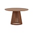 Brooz Eetkamertafel Ø130 cm Acacia Naturale – Ronde Design Eettafel met Lattenvoet