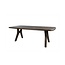 Brooz Eetkamertafel 200 cm Mango Espresso Brown – Langwerpige Eettafel met Afgeronde Hoeken
